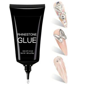 Hi Hi Nail Shop - Nail Rhinestone Glue Gel Super Adhesive for Gems, Gem Glue 30g